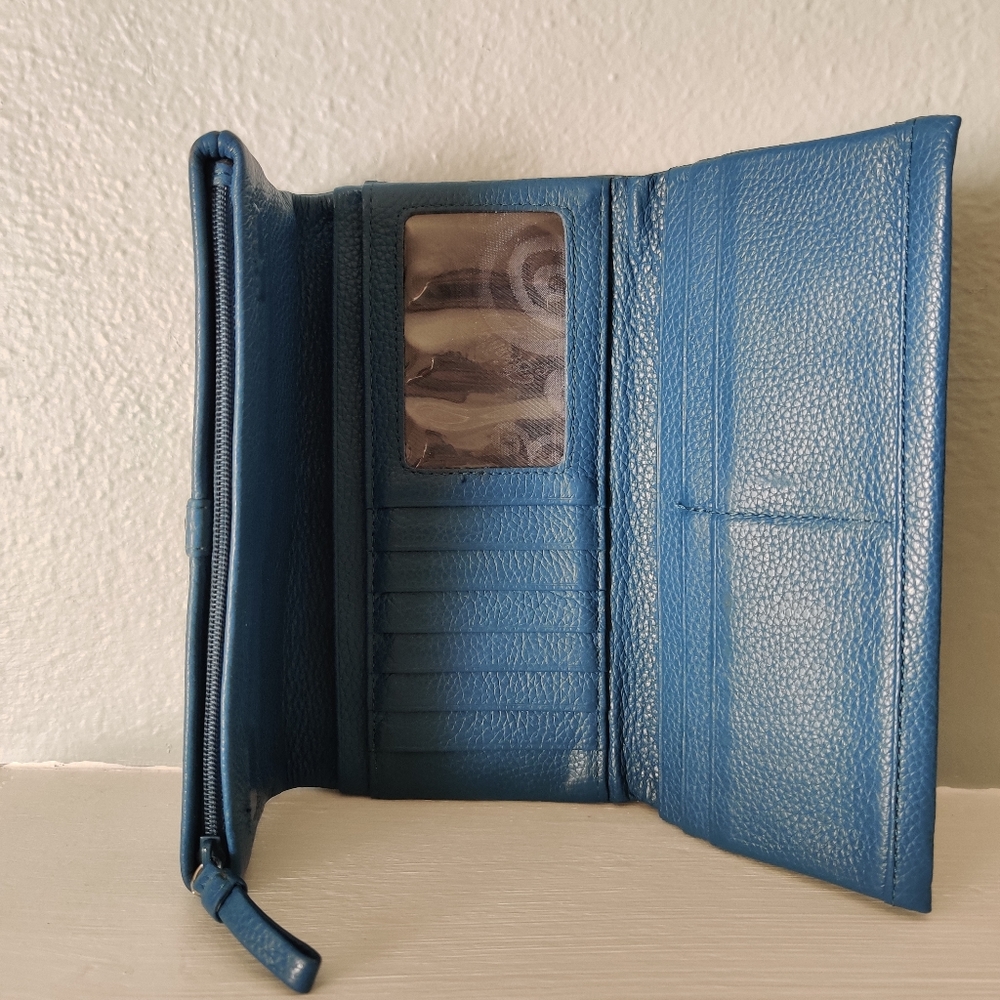 Brighton Turquoise Blue Nolita Wallet - Picture 2 of 13